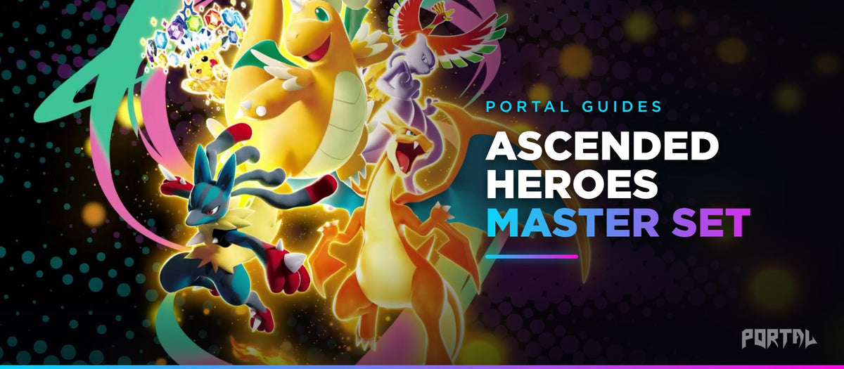 Portal Guides: Ascended Heroes master set guide, how many cards, the chase cards and the binder size