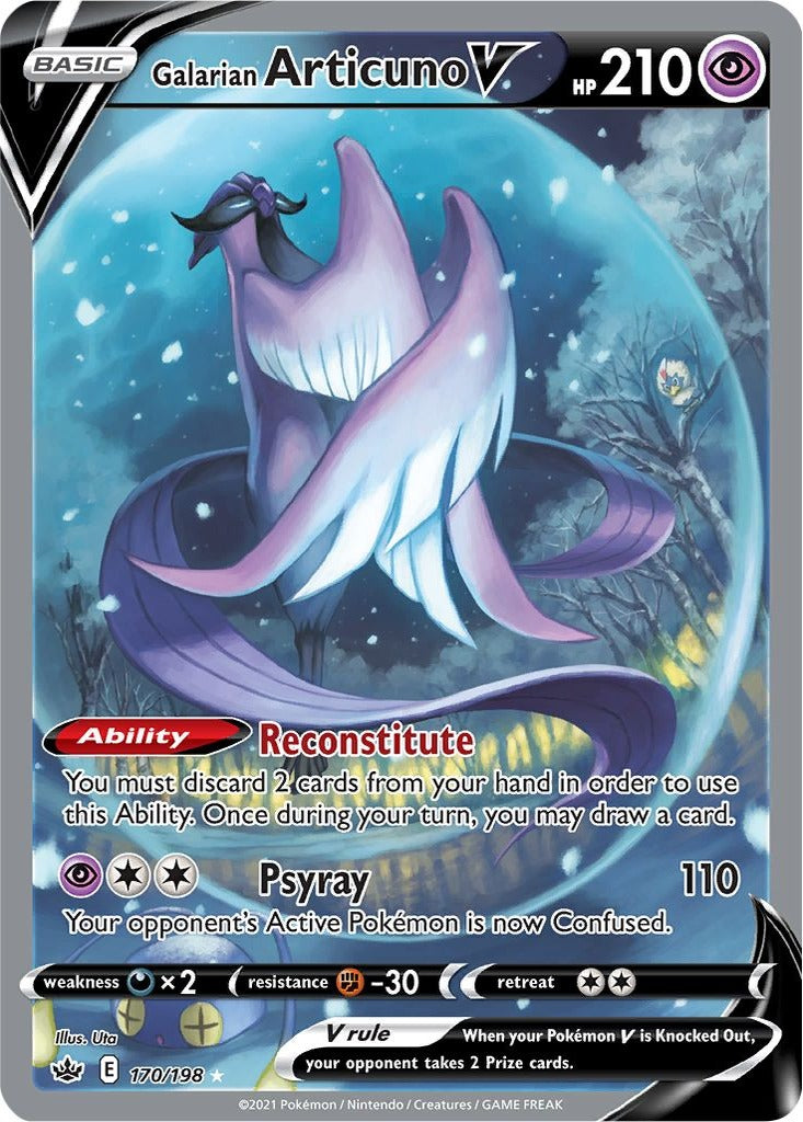 Galarian Articuno V 170/198 Chilling Reign Pokemon card, official image