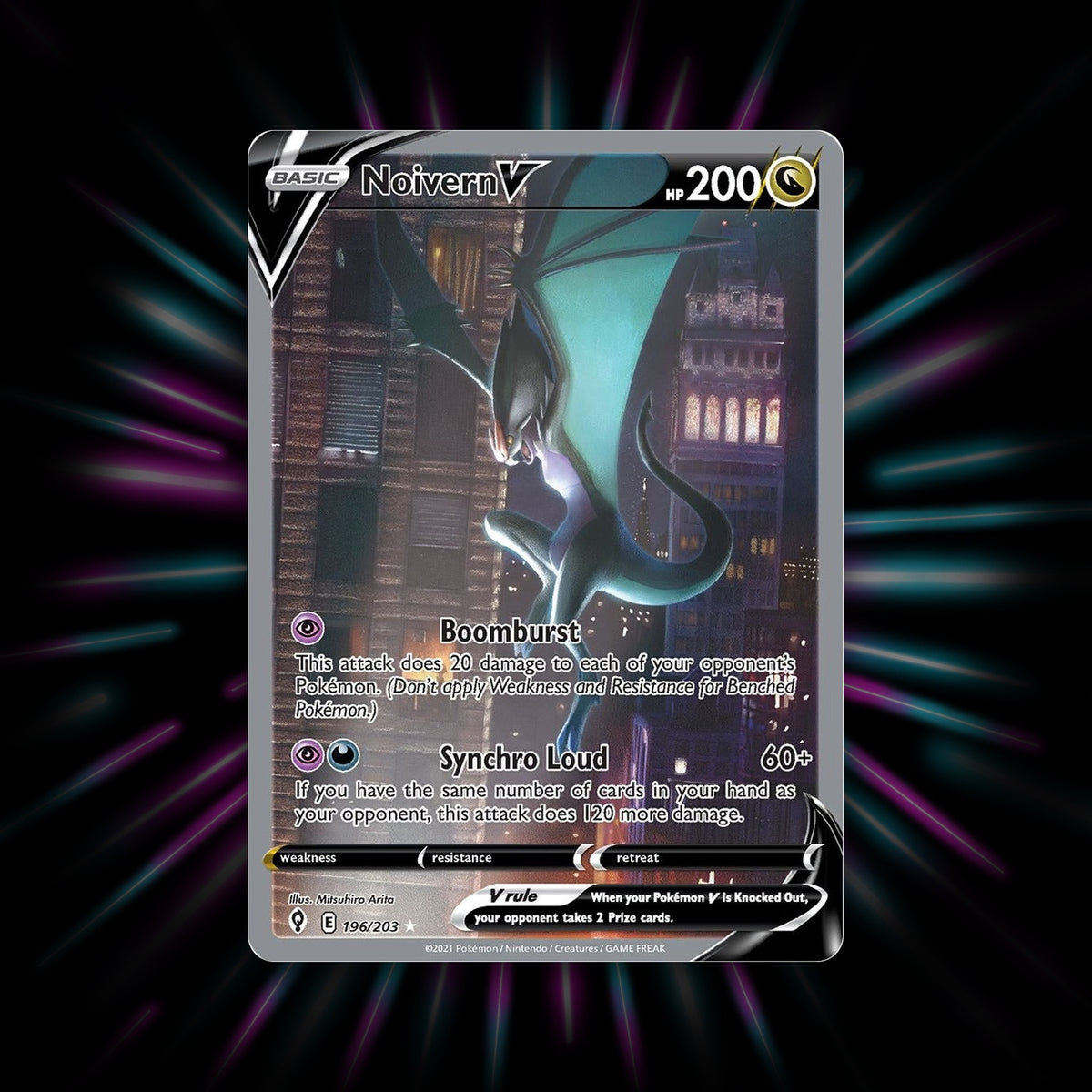 Noivern V 196/203 Evolving Skies Pokemon card