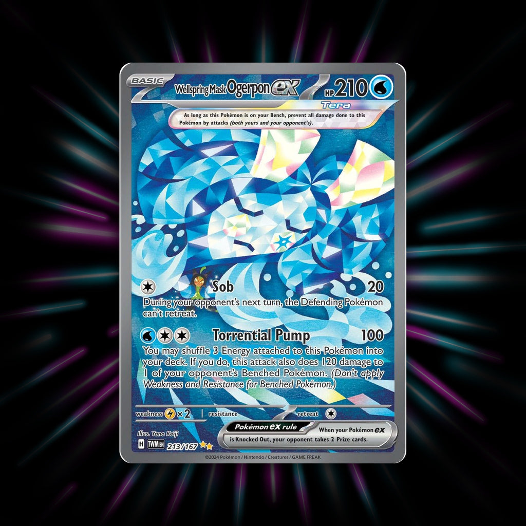 Wellspring Mask Ogerpon ex 213/167 Twilight Masquerade Pokemon card