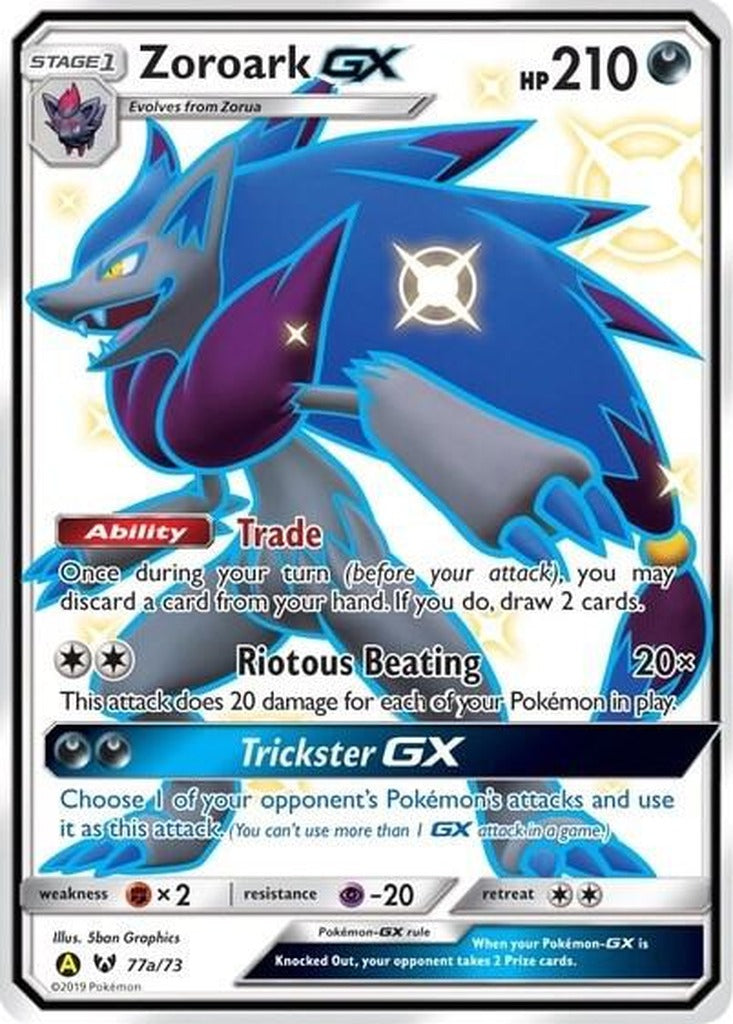 Zoroark GX 77a/73 Alternate Art Promo Pokemon card, official image