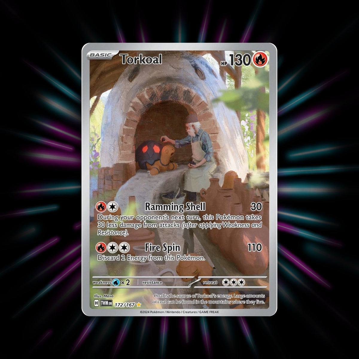 Torkoal 172/167 Twilight Masquerade Pokemon card
