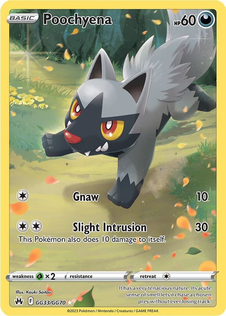Poochyena GG33/GG70 Crown Zenith Pokemon card, official image