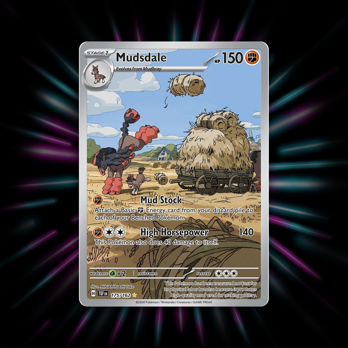 Mudsdale 175/162 Temporal Forces Pokemon card