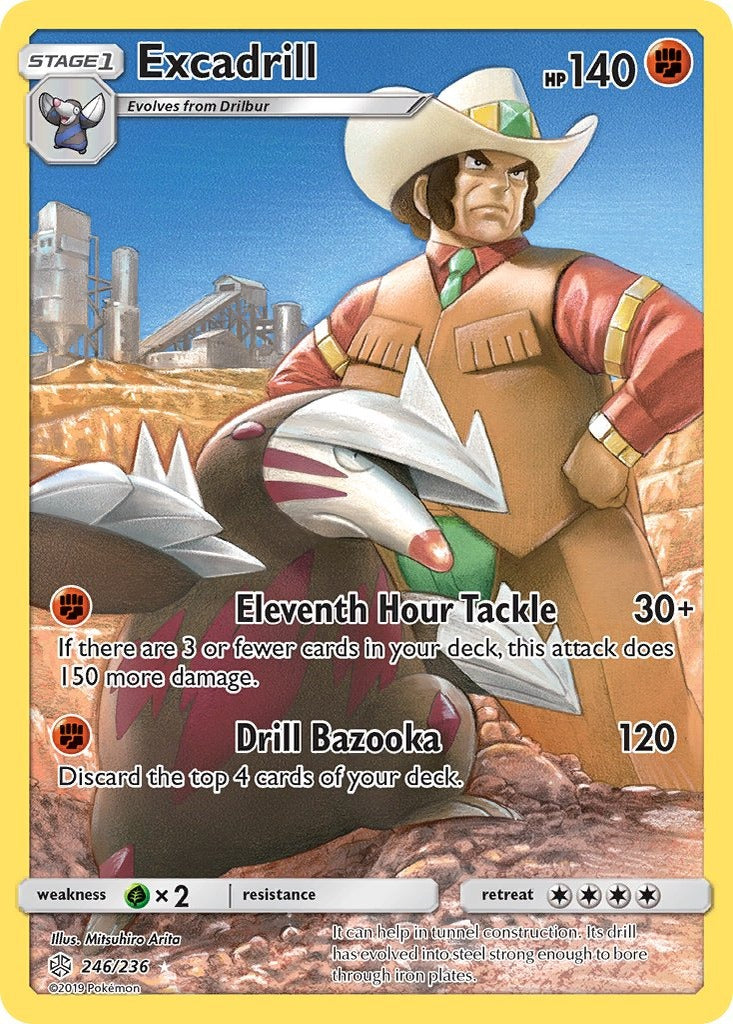 Excadrill 246/236 Cosmic Eclipse Pokemon card, official image