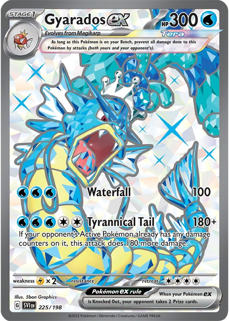 Gyarados ex 225/198 Scarlet & Violet Pokemon card, official image