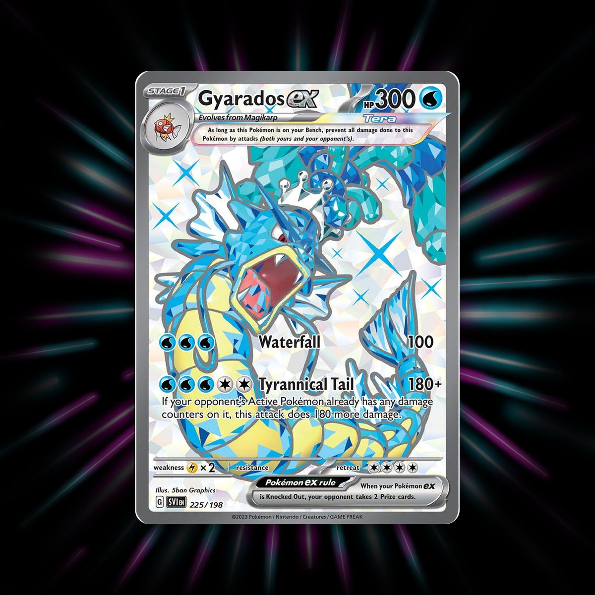 Gyarados ex 225/198 Scarlet & Violet Pokemon card