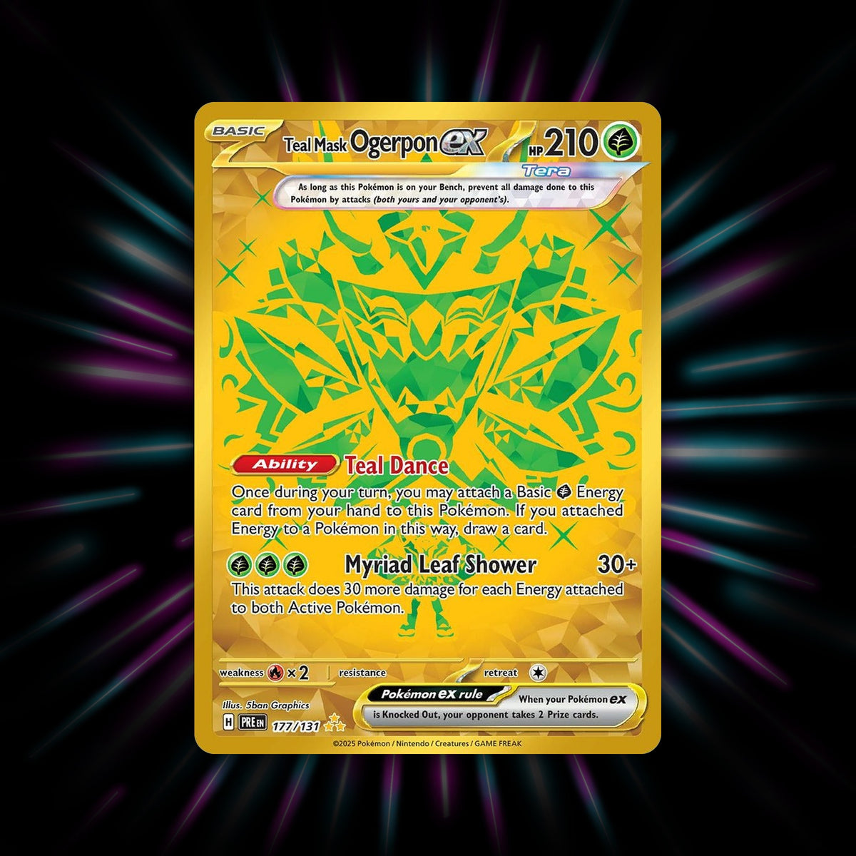 Teal Mask Ogerpon ex 177/131 Prismatic Evolutions Pokemon card