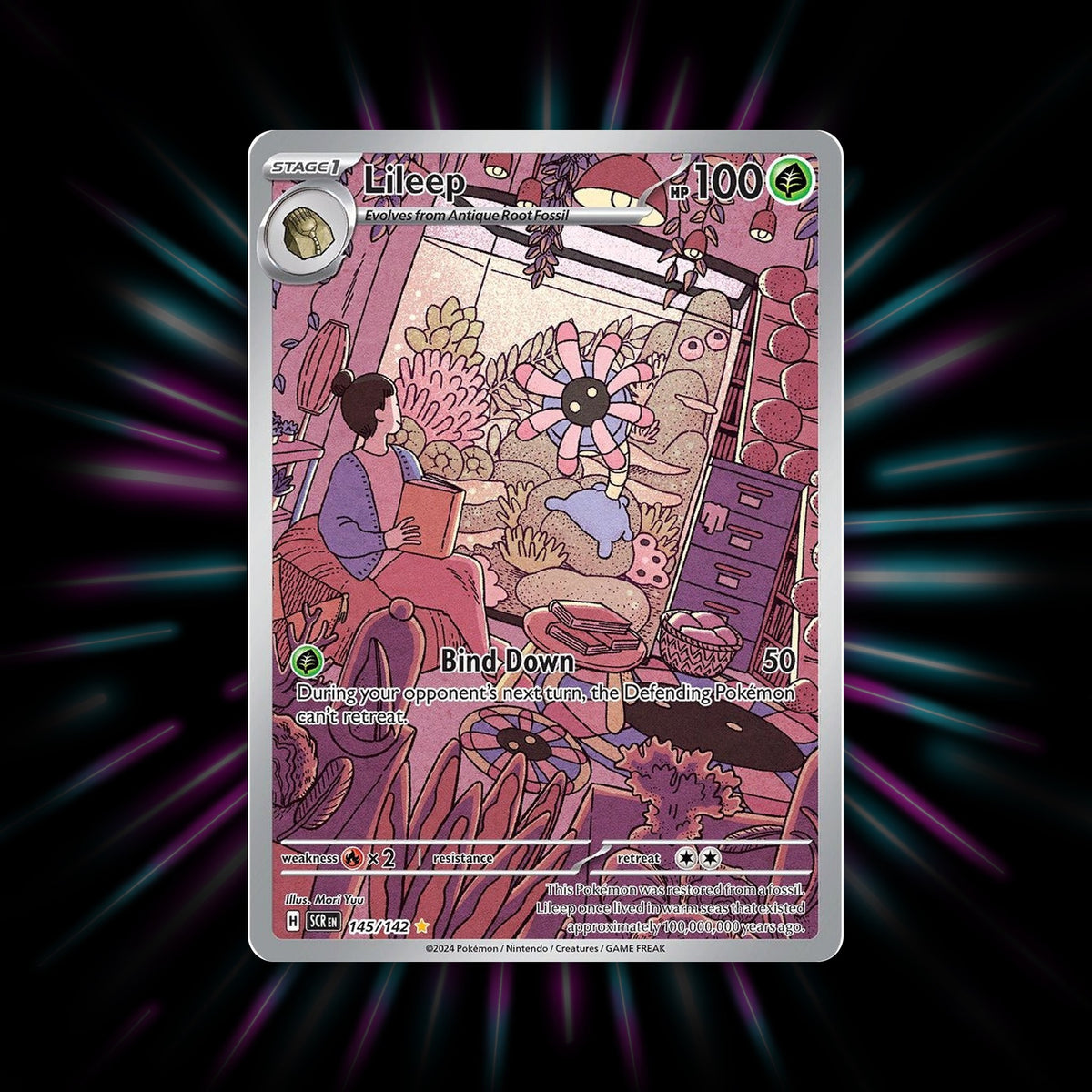 Lileep 145/142 Stellar Crown Pokemon card