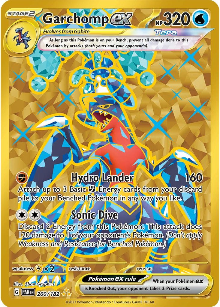 Garchomp ex 260/182 Paradox Rift Pokemon card, official image