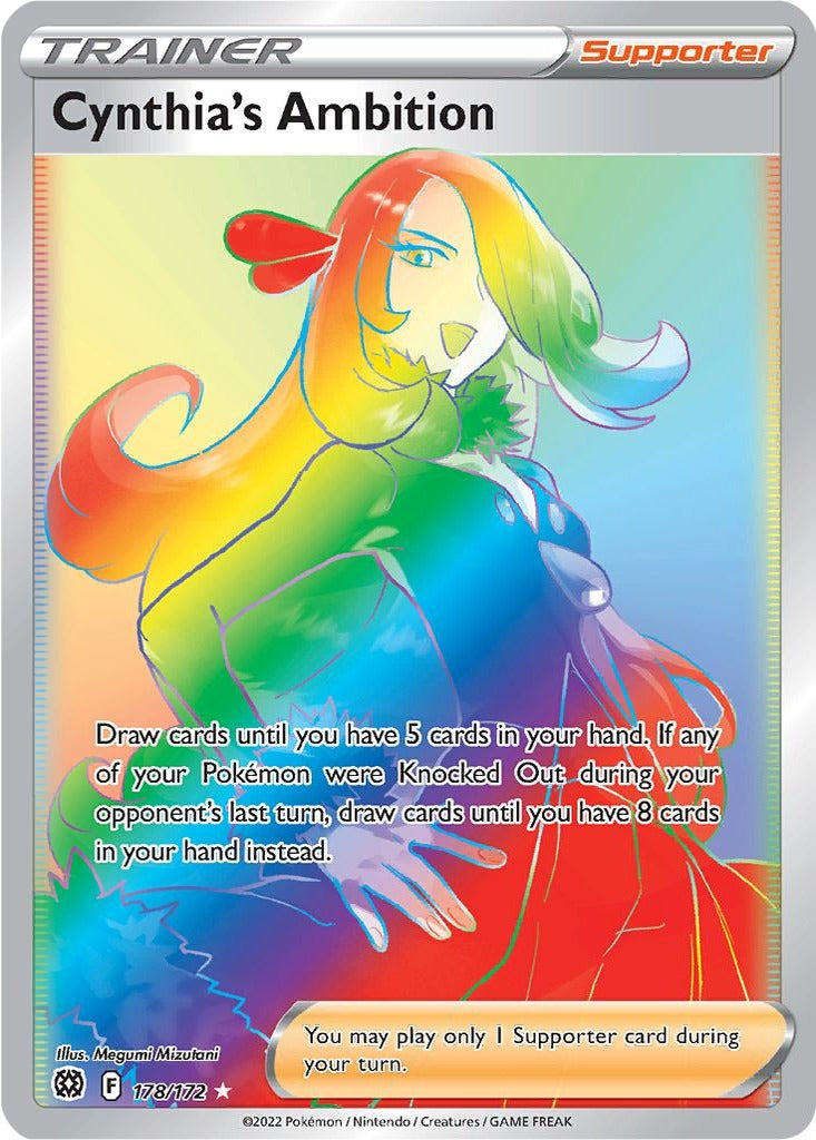 Cynthia's Ambition 178/172 Brilliant Stars Pokemon card, official image