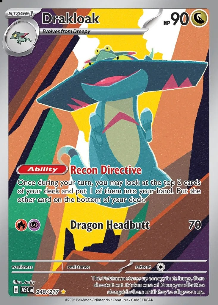 Drakloak 248/217 Ascended Heroes Pokemon card, official image