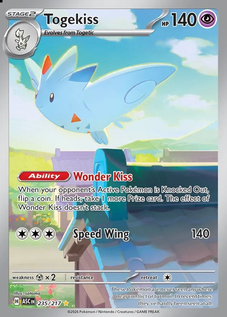 Togekiss 235/217 Ascended Heroes Pokemon card, official image