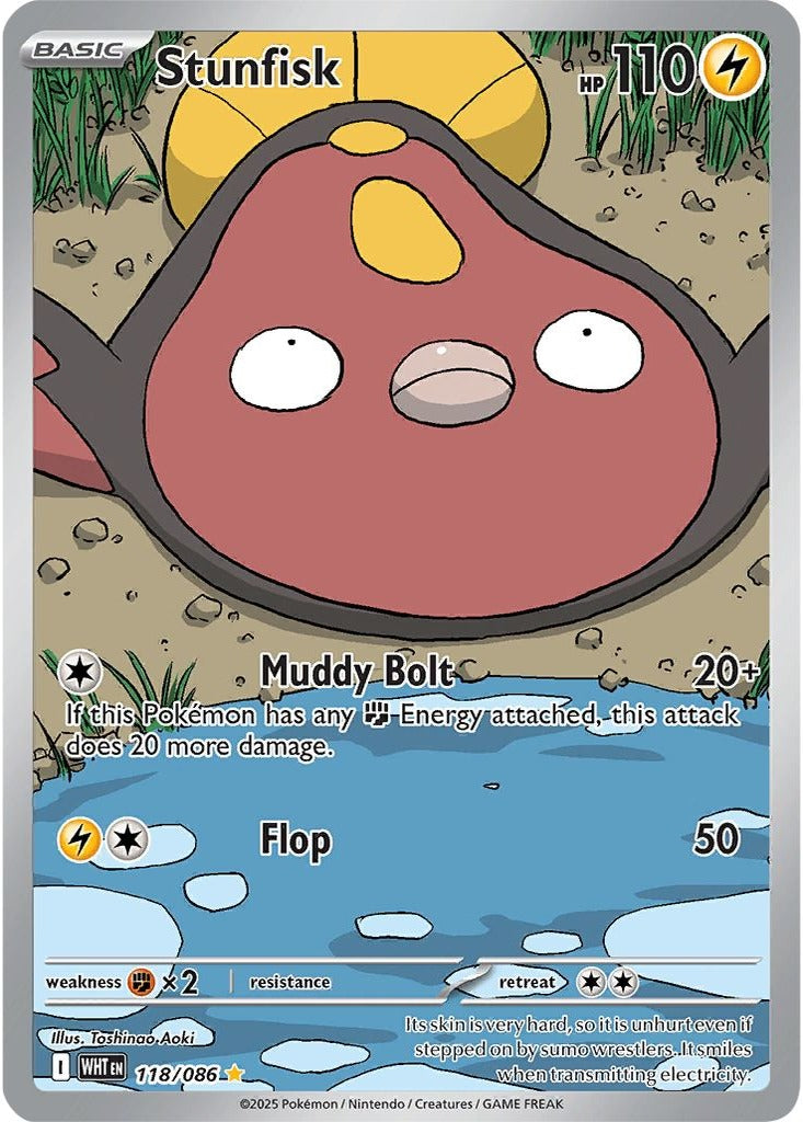 Stunfisk 118/086 White Flare Pokemon card, official image