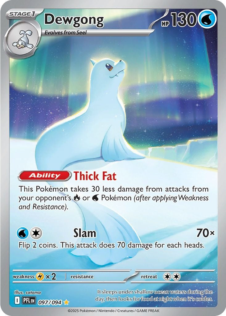 Dewgong 097/094 Phantasmal Flames Pokemon card, official image