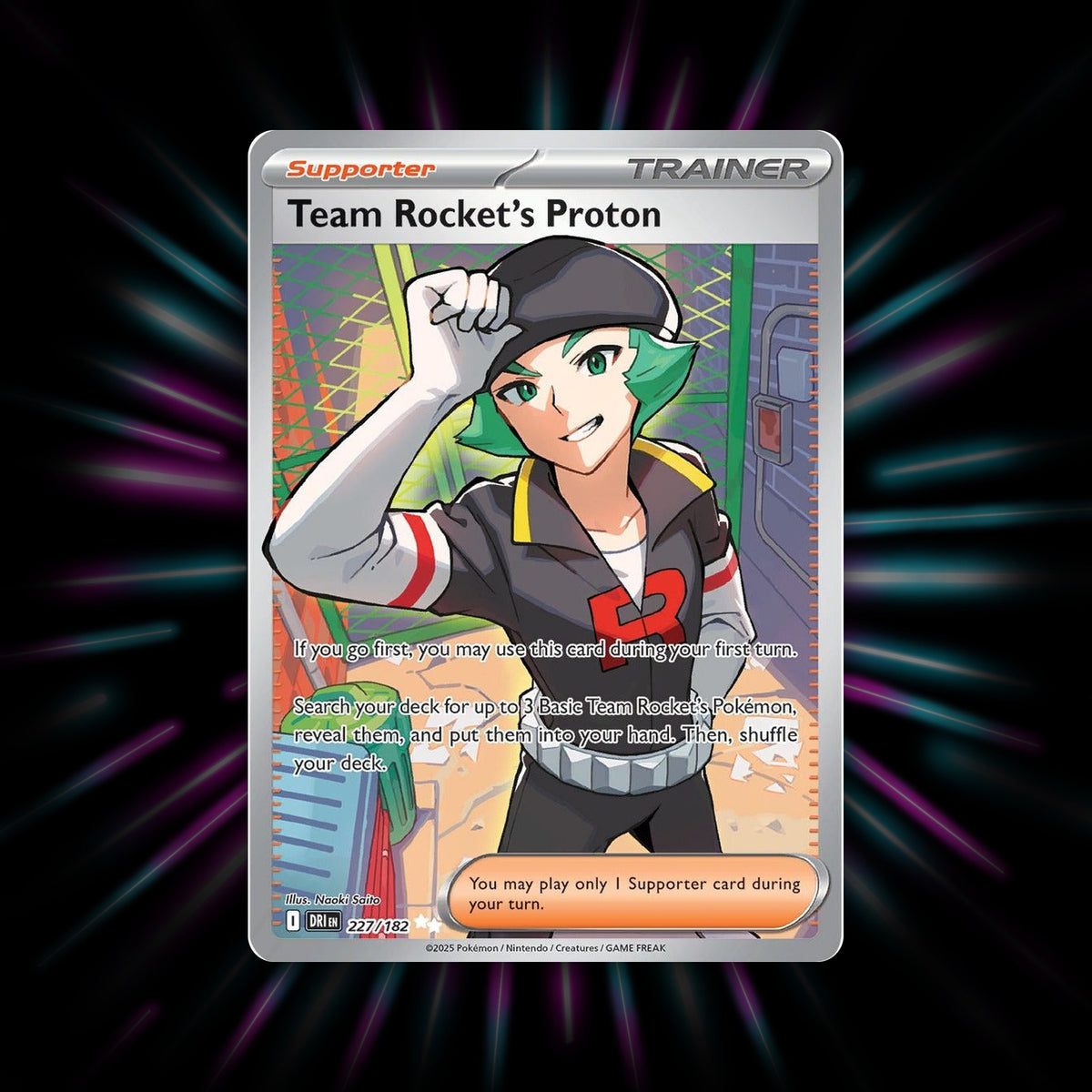 Team Rocket's Proton 227/182 Destined Rivals Pokemon card