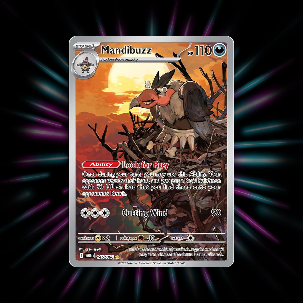 Mandibuzz 145/086 White Flare Pokemon card