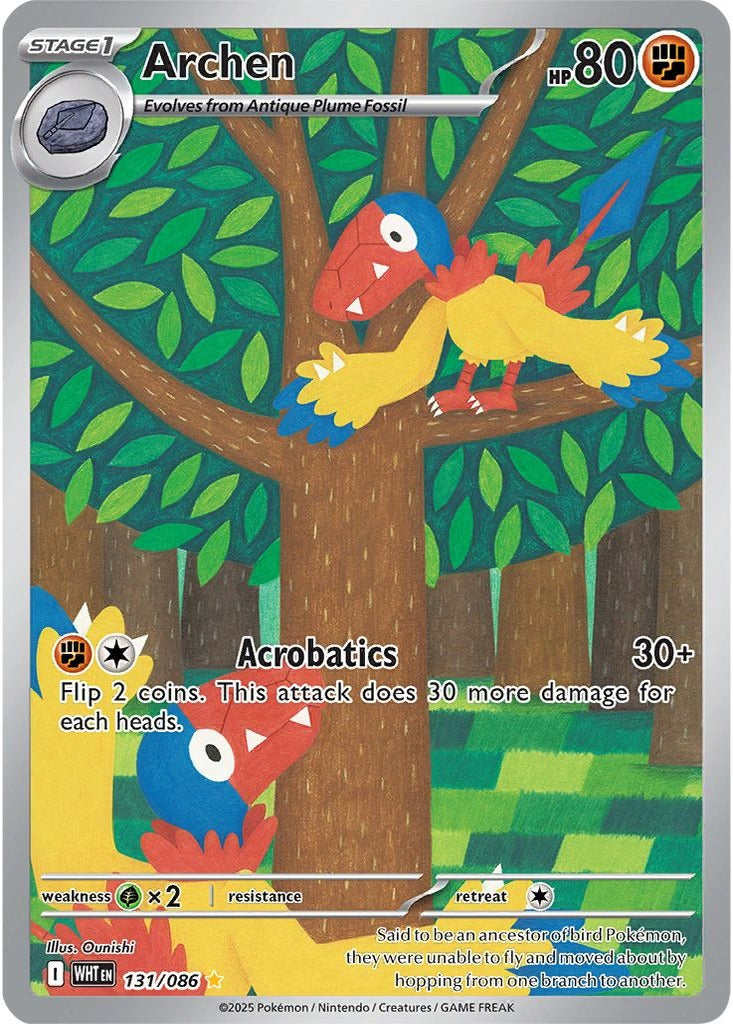 Archen 131/086 White Flare Pokemon card, official image