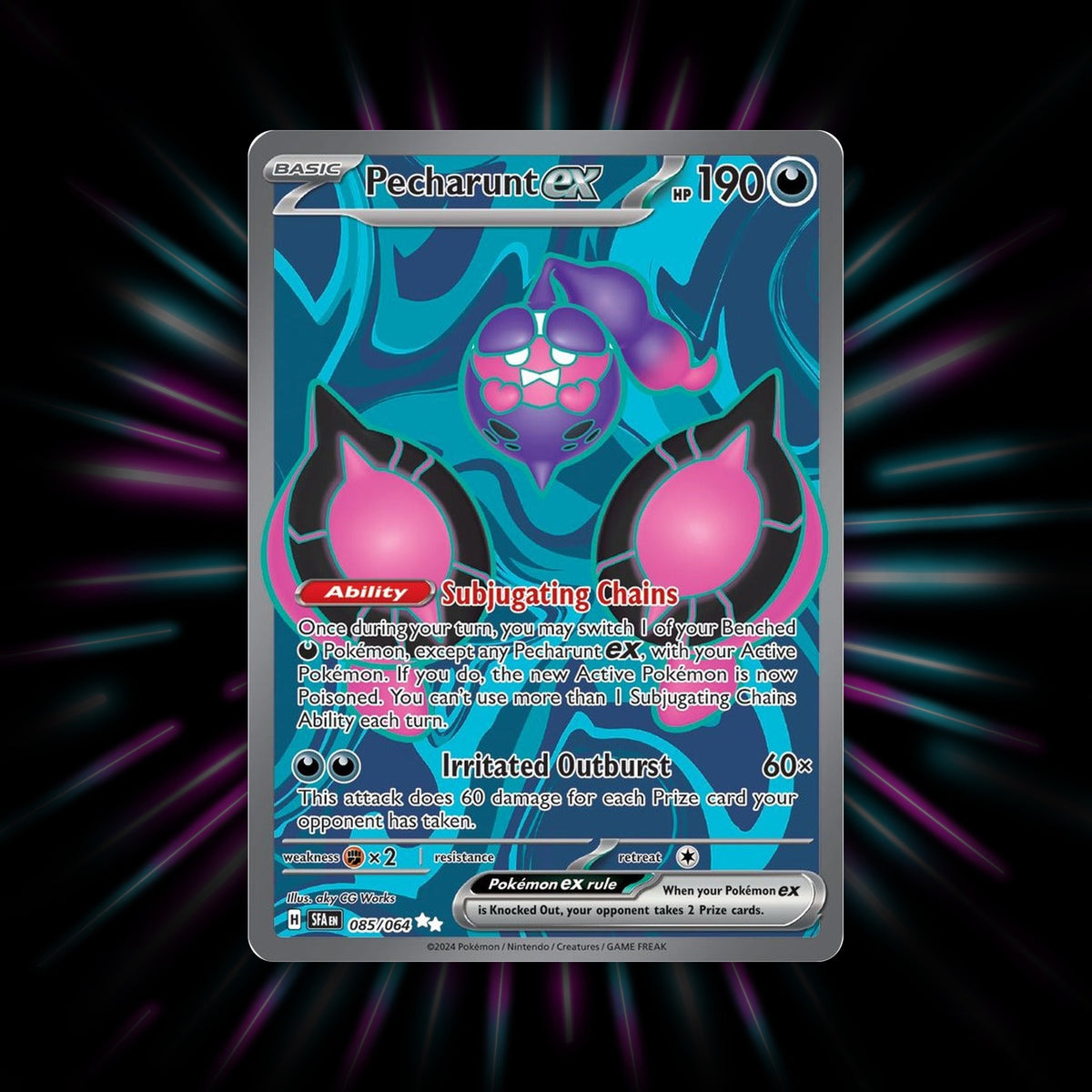 Pecharunt ex 085/064 Shrouded Fable Pokemon card