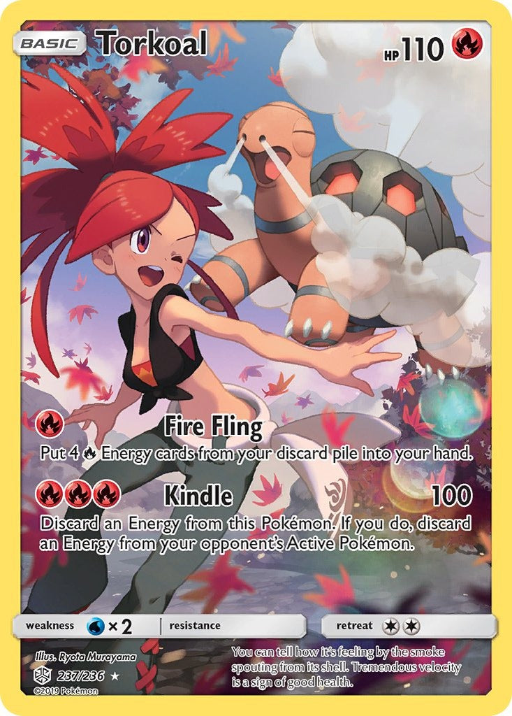 Torkoal 237/236 Cosmic Eclipse Pokemon card, official image