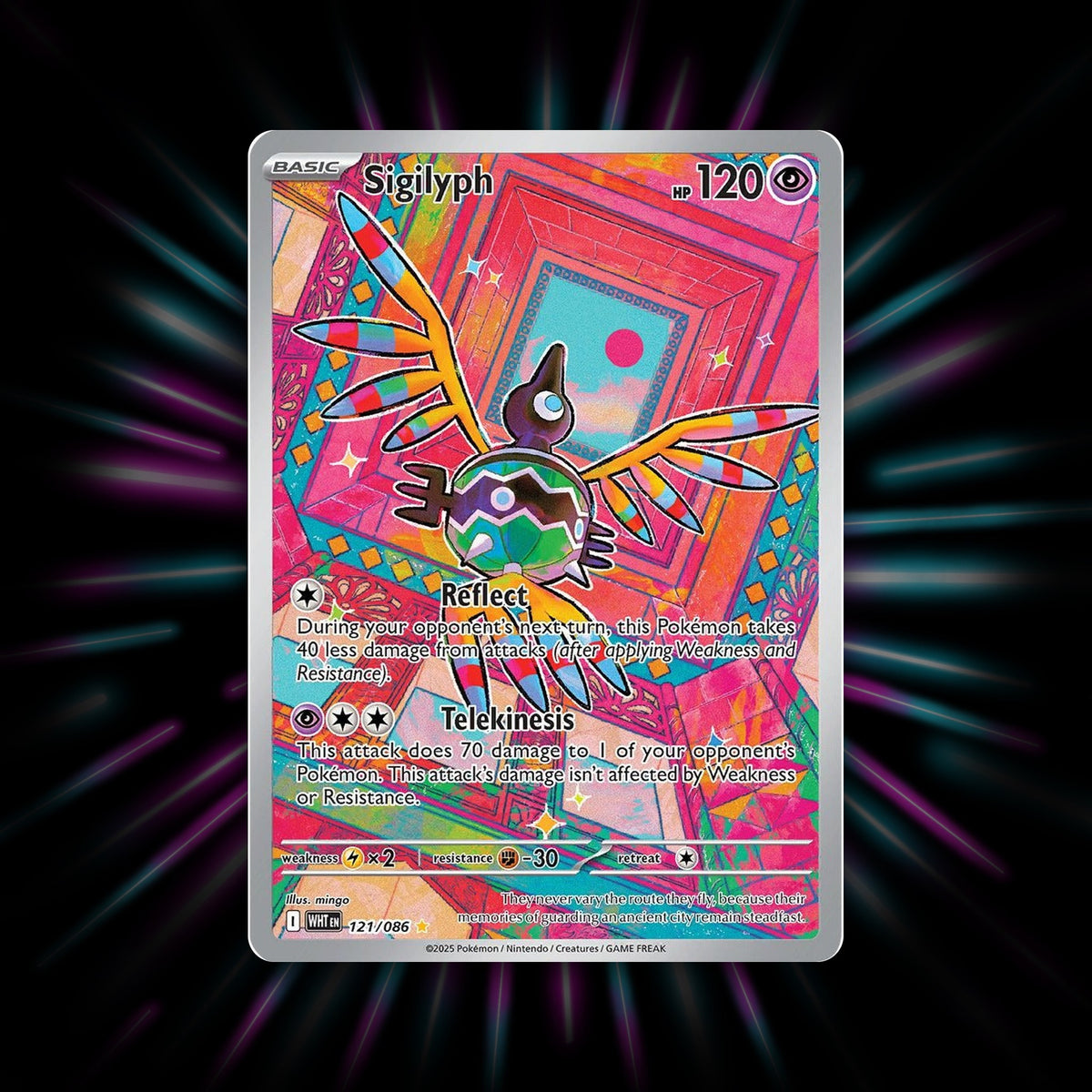 Sigilyph 121/086 White Flare Pokemon card