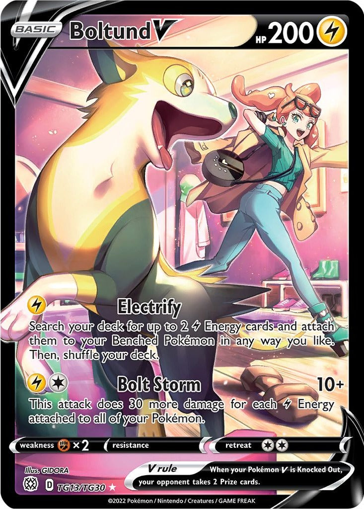 Boltund V TG13/TG30 Brilliant Stars (Trainer Gallery) Pokemon card, official image