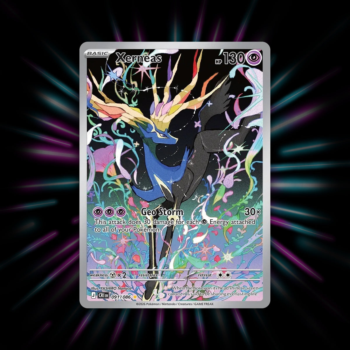Xerneas 091/086 Chaos Rising Pokemon card