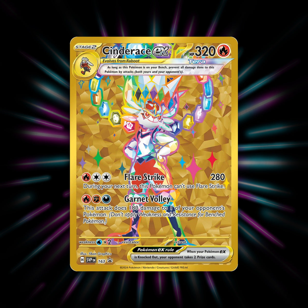 Cinderace ex SVP163 Scarlet & Violet Promos Pokemon card