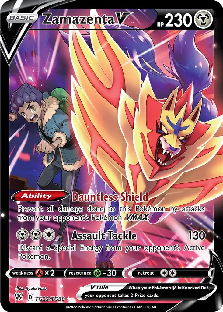 Zamazenta V TG22/TG30 Astral Radiance Pokemon card, official image