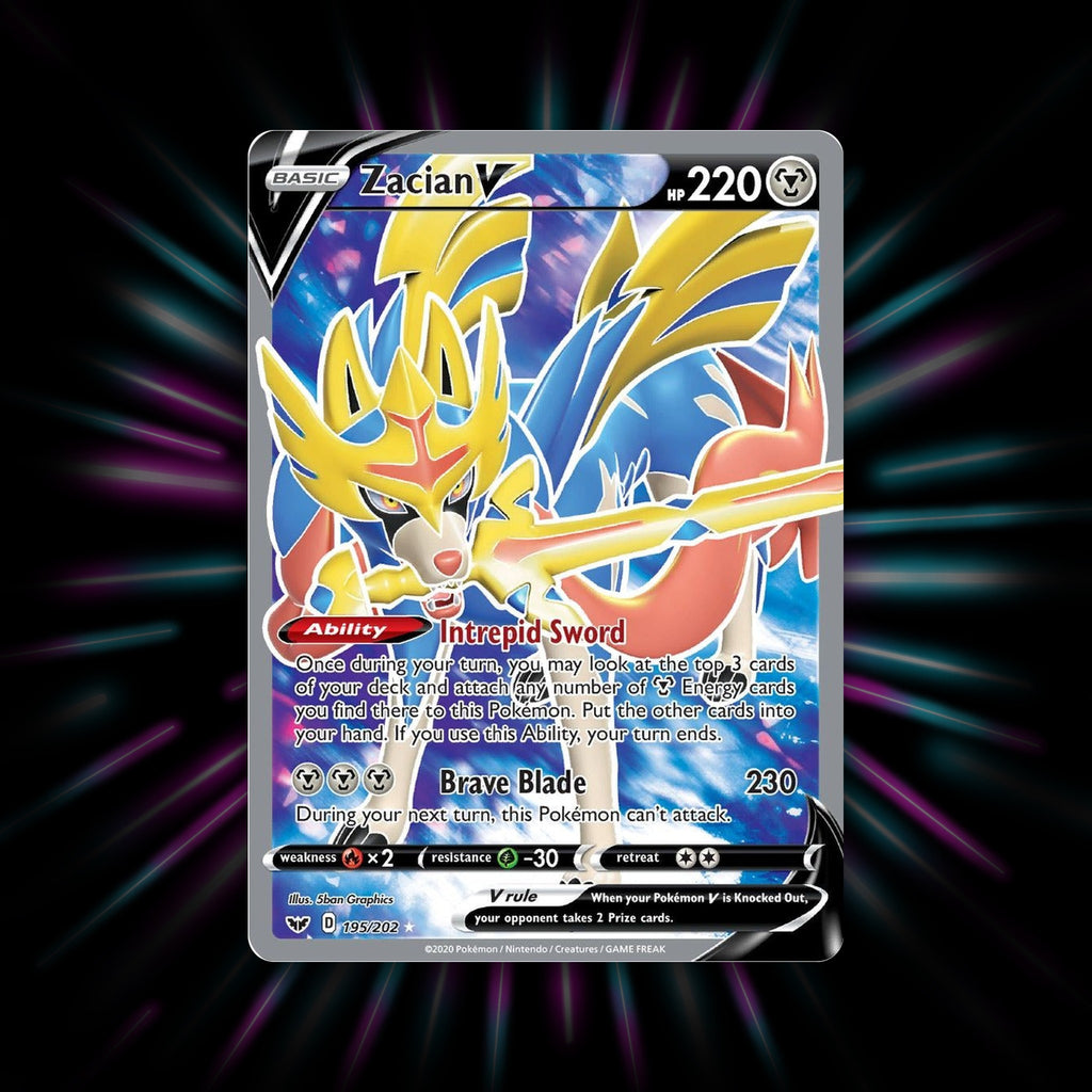 Zacian V 195/202 Sword & Shield Pokemon card