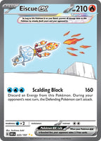 Eiscue ex 222/197 Obsidian Flames Pokemon card, official image