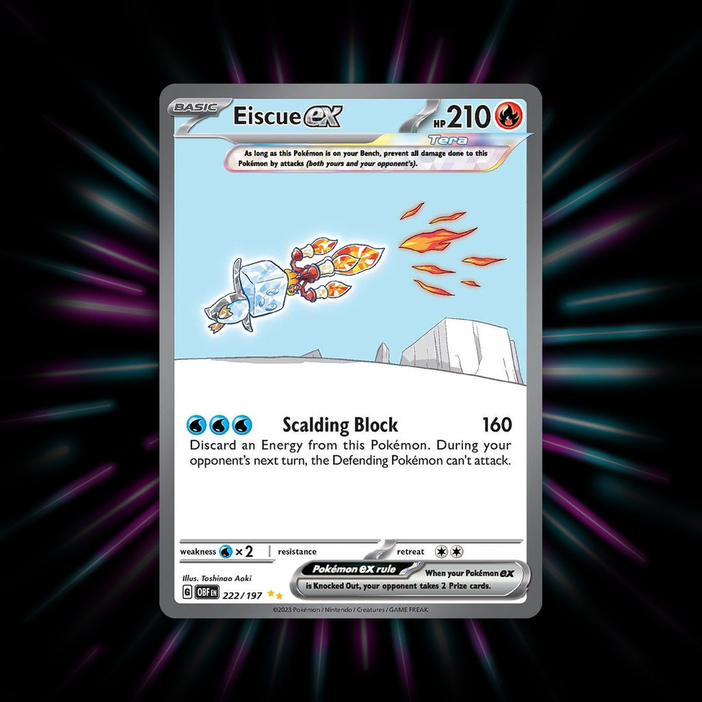 Eiscue ex 222/197 Obsidian Flames Pokemon card