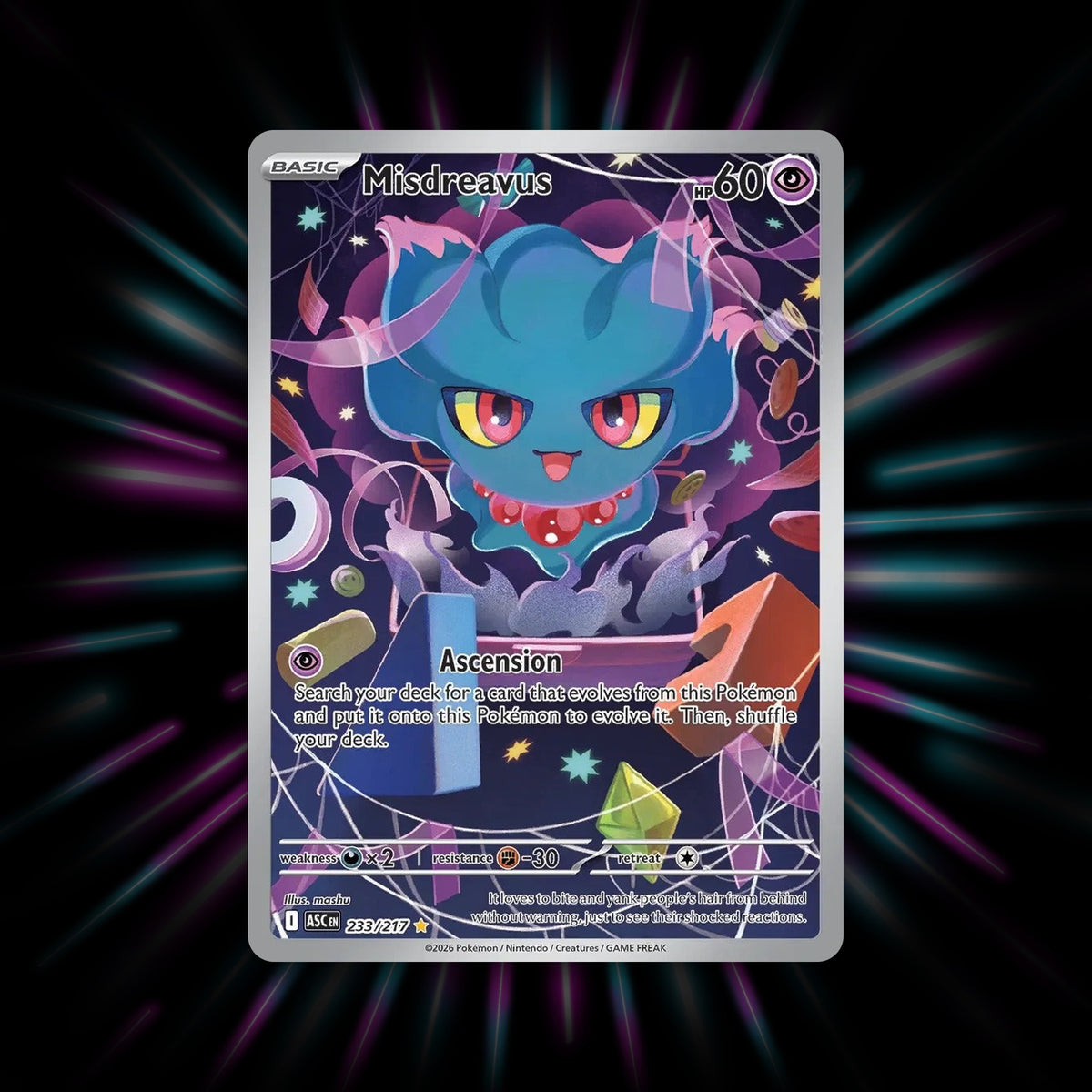 Misdreavus 233/217 Ascended Heroes Pokemon card