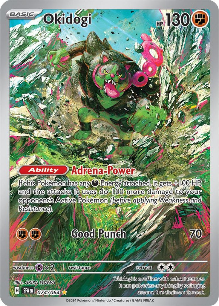 Okidogi 074/064 Shrouded Fable Pokemon card, official image