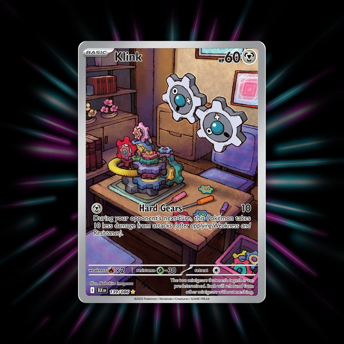 Klink 139/086 Black Bolt Illustration Rare Pokemon card