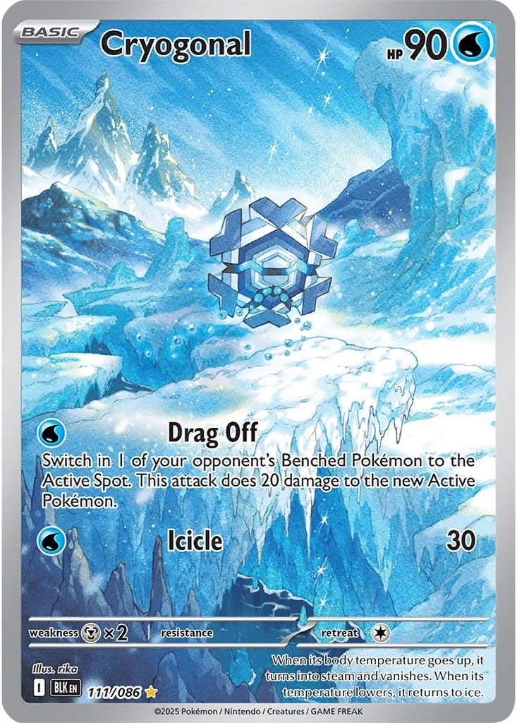 Cryogonal 111/086 Black Bolt Pokemon card, official image