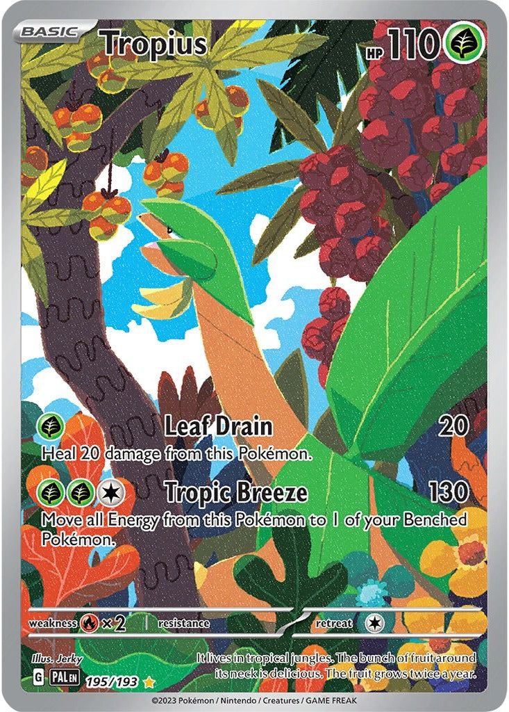 Tropius 195/193 Paldea Evolved Pokemon card, official image