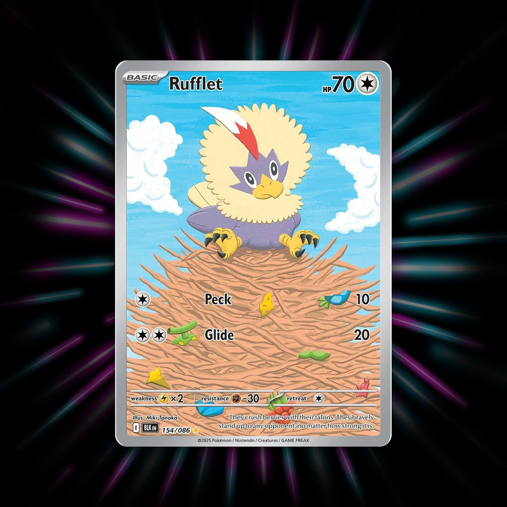Rufflet 154/086 Black Bolt Illustration Rare Pokemon card