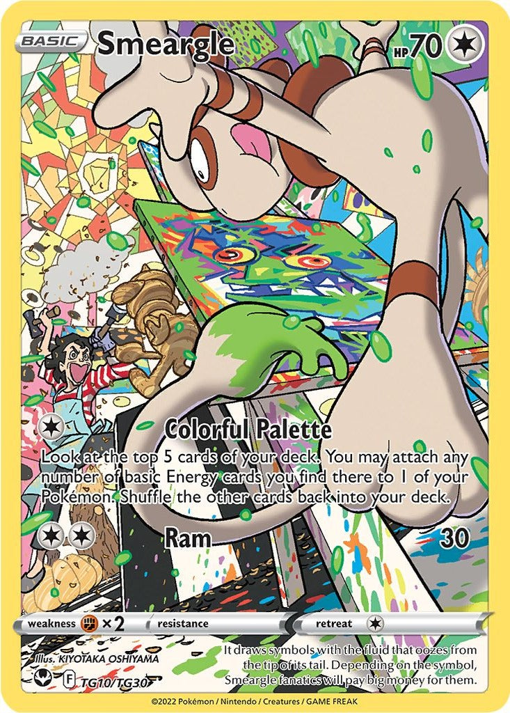 Smeargle TG10/TG30 Silver Tempest Pokemon card, official image