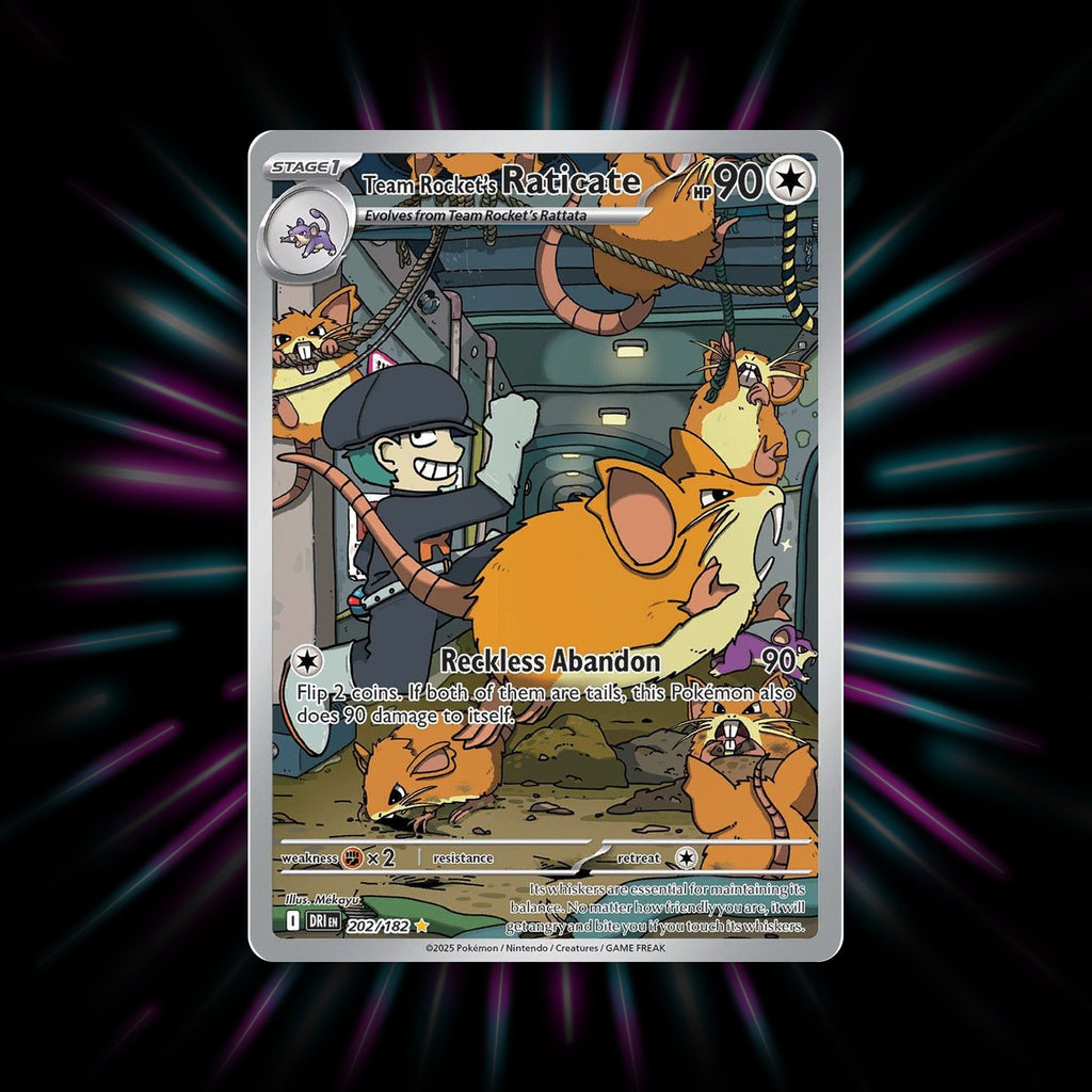 Team Rocket's Raticate 202/182 Destined Rivals Pokemon card