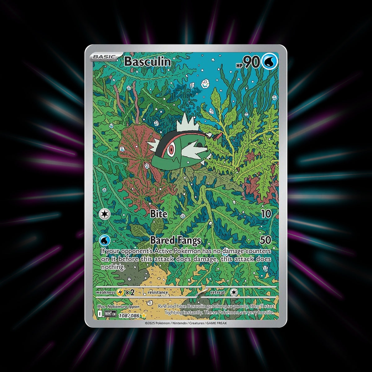 Basculin 108/086 White Flare Pokemon card