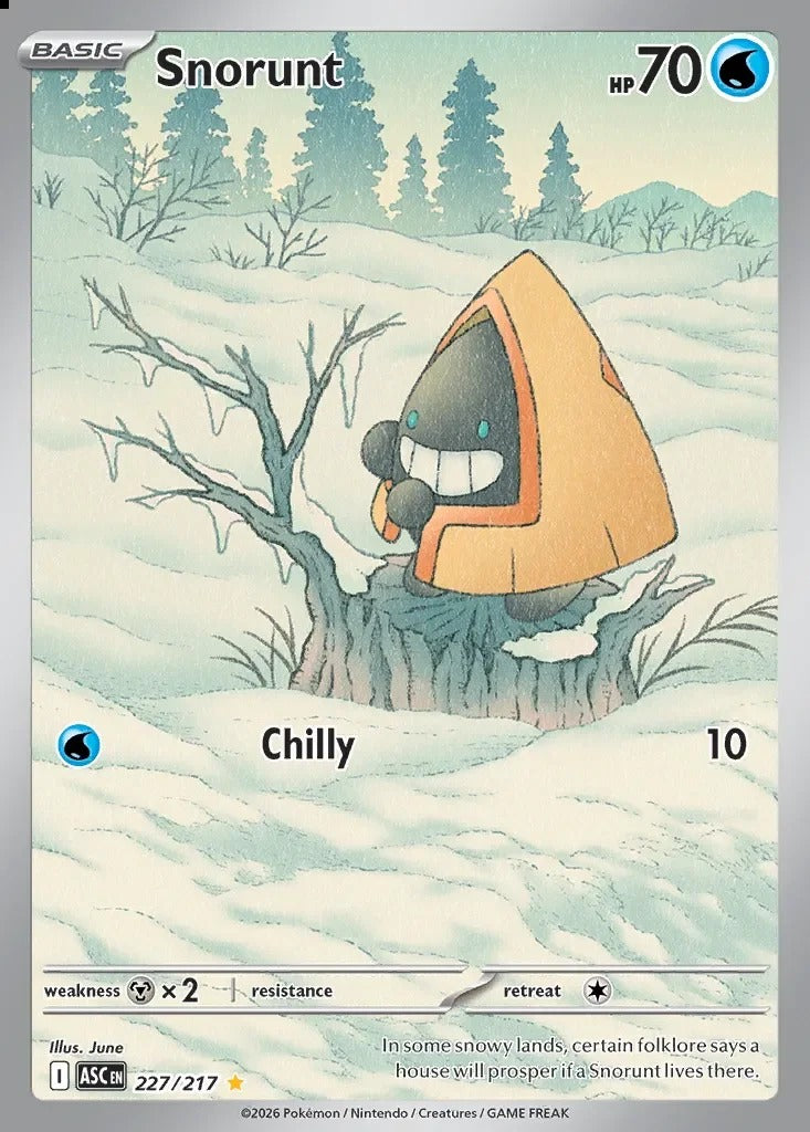 Snorunt 227/217 Ascended Heroes Pokemon card, official image