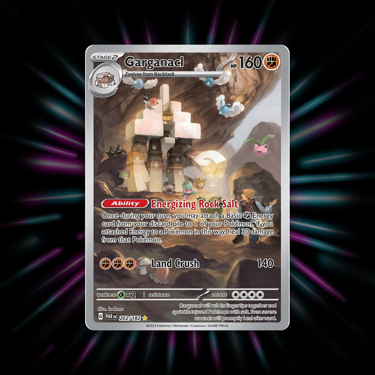 Garganacl 202/182 Paradox Rift Pokemon card