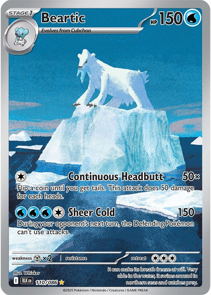 Beartic 110/086 Black Bolt Pokemon card, official image