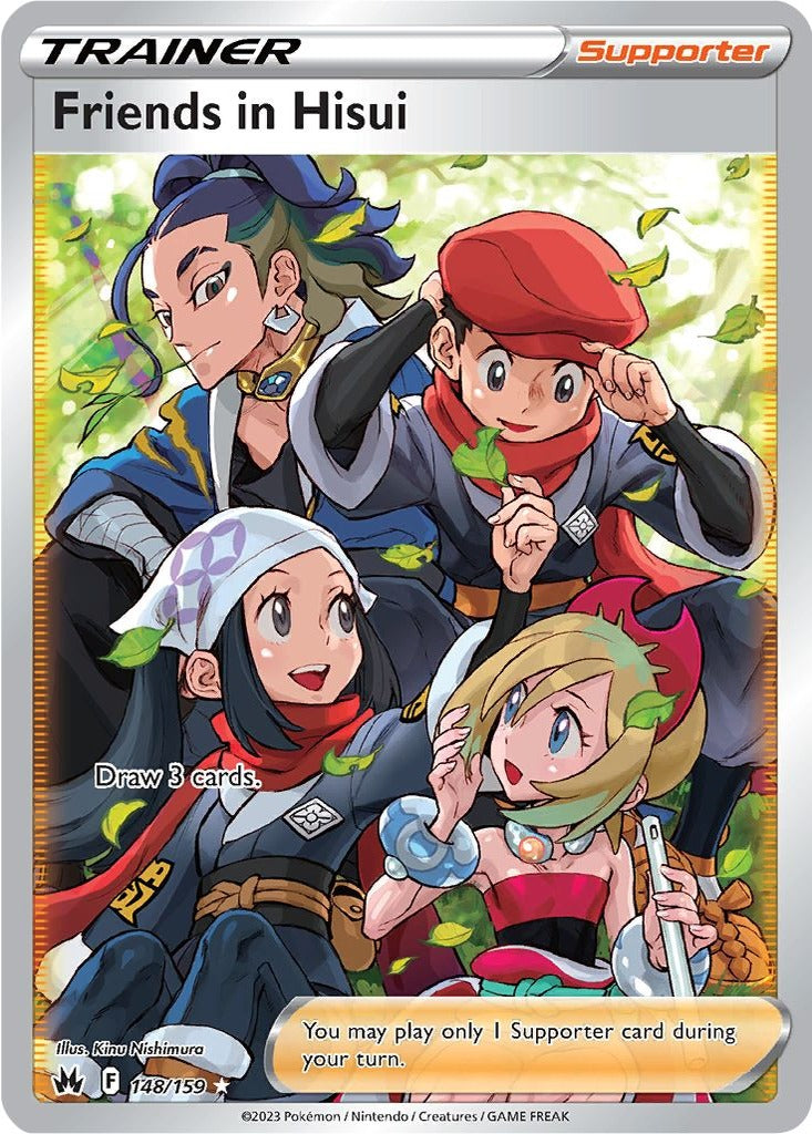 Friends in Hisui 148/159 Crown Zenith Pokemon card, official image