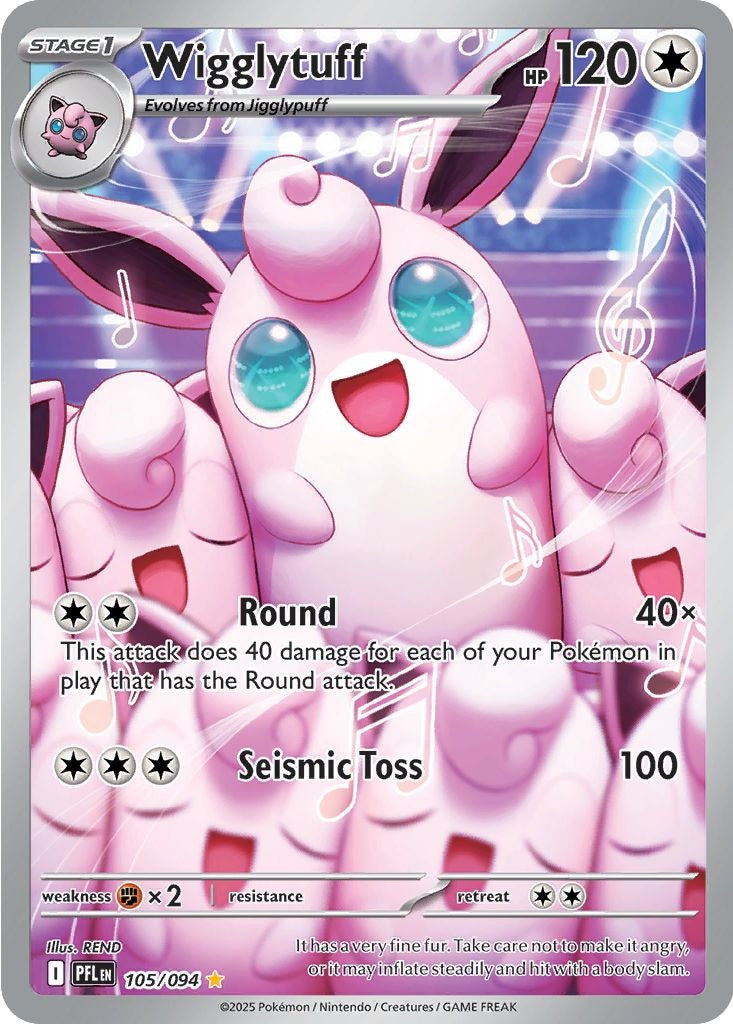 Wigglytuff 105/094 Phantasmal Flames Pokemon card, official image
