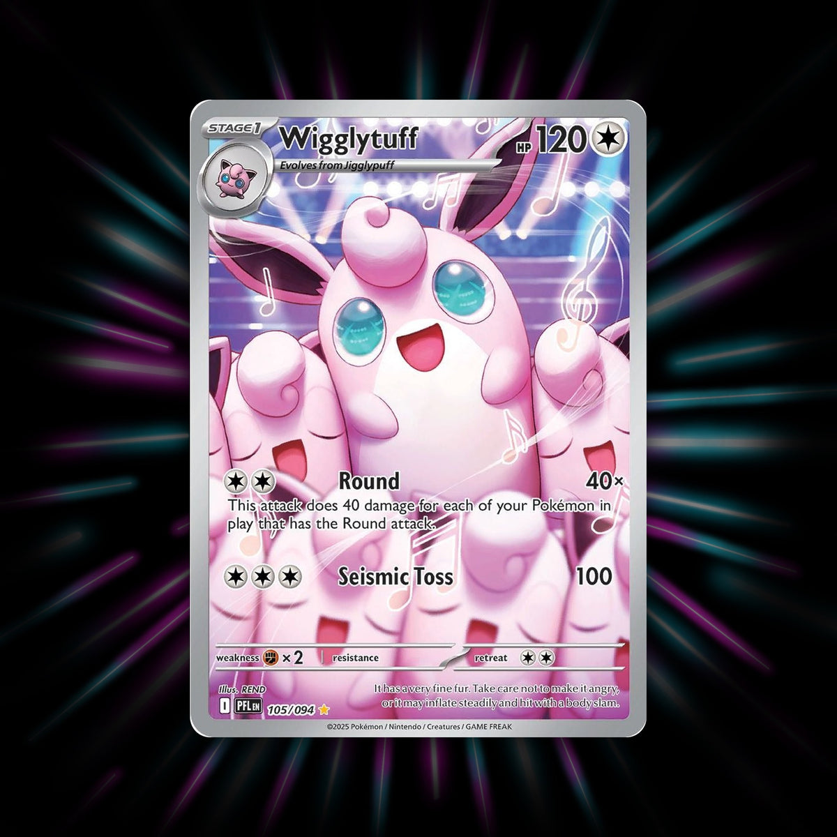 Wigglytuff 105/094 Phantasmal Flames Pokemon card