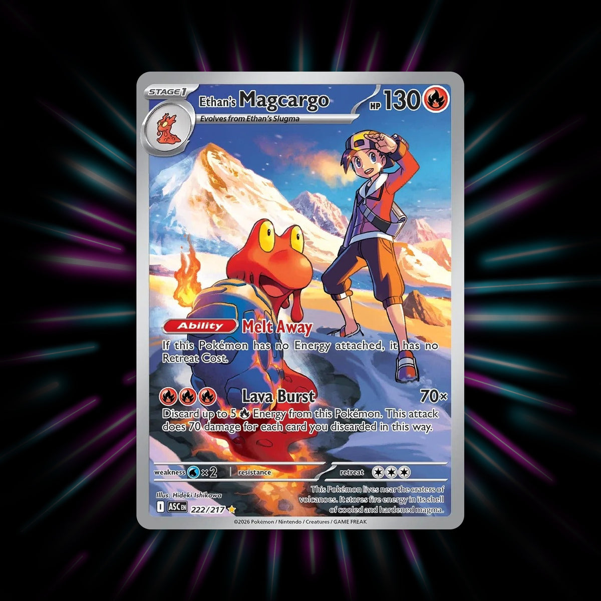Ethan's Magcargo 222/217 Ascended Heroes Pokemon card