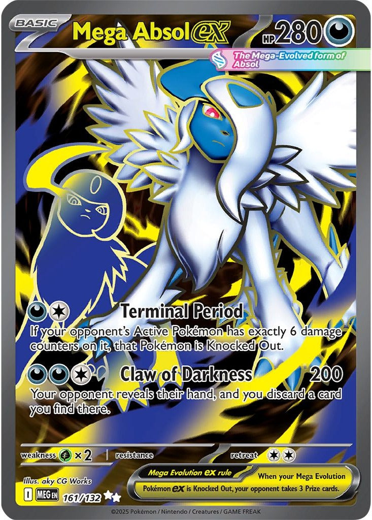 Mega Absol ex 161/132 Mega Evolution Pokemon card, official image
