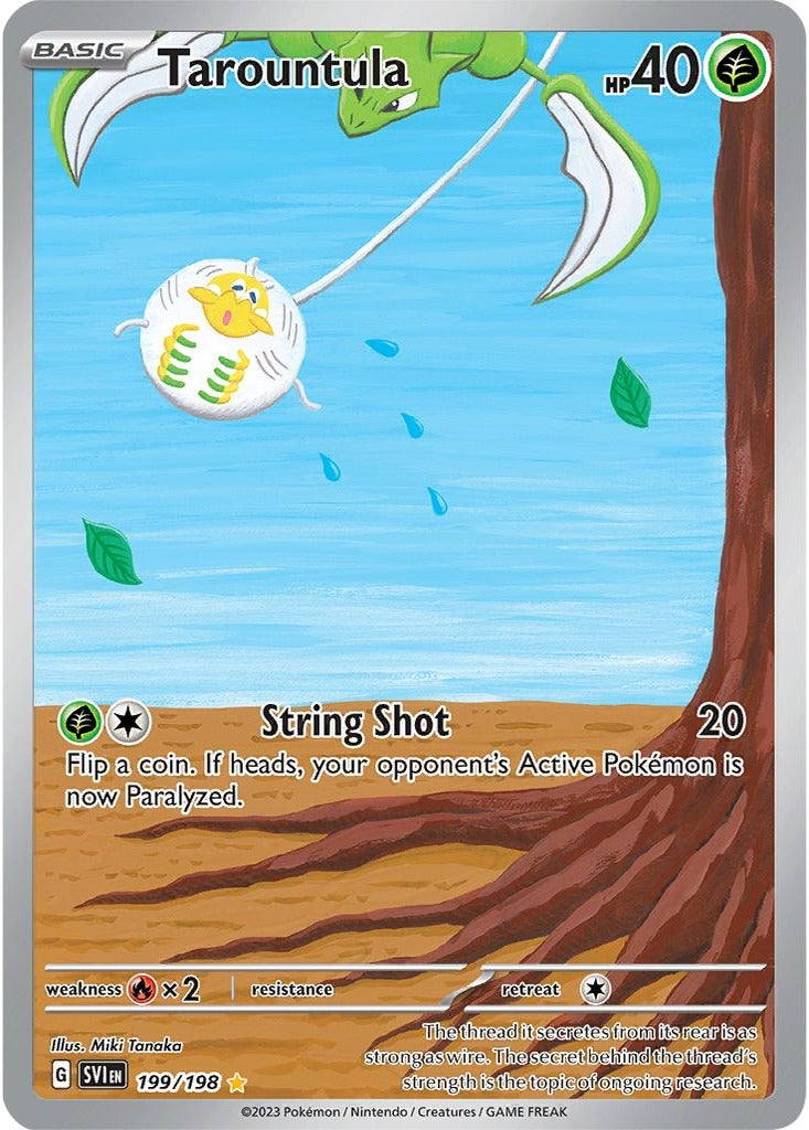 Tarountula 199/198 Scarlet & Violet Pokemon card, official image